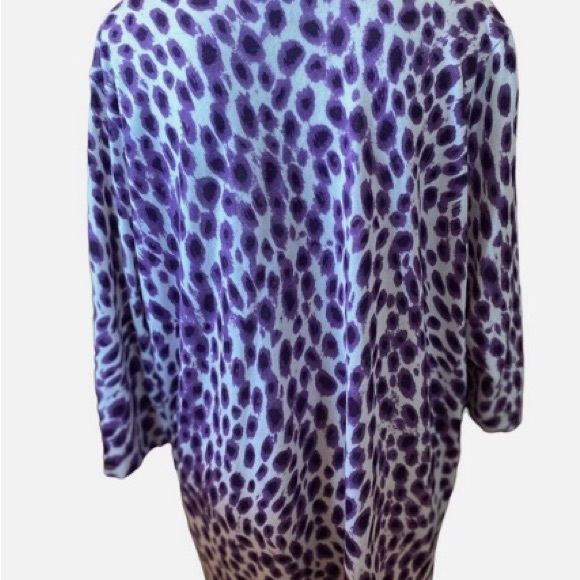 Purple leopard 2pc sweater and top attached size large - Picture 2 of 4